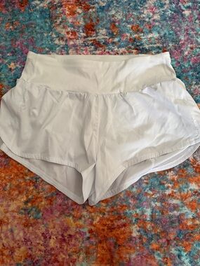 White Women's Athletic Skort Shorts - High Waist Activewear